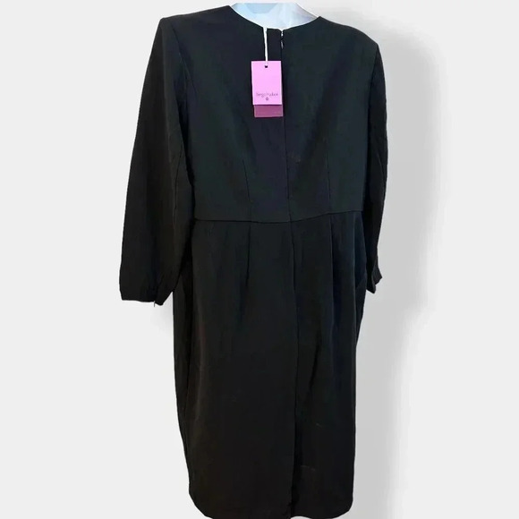 Sergio Hudson x Target Strong Shoulder Midi Dress Black New - Picture 7 of 7
